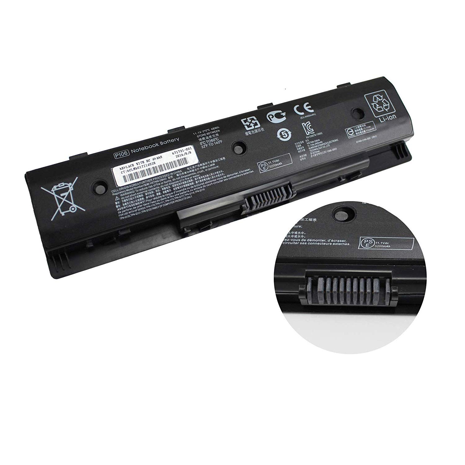 HP PI06 710416-001 709988-421 10.8V 47Wh Original Battery for HP 15-5081sa, 15-e000, HP Envy 15, 17 Series