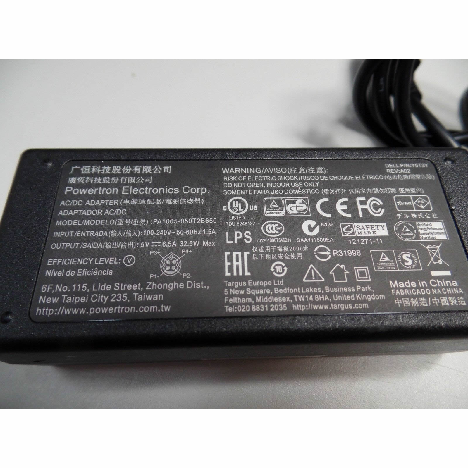 dell d3000 usb 3.0 dual video docking station laptop ac adapter