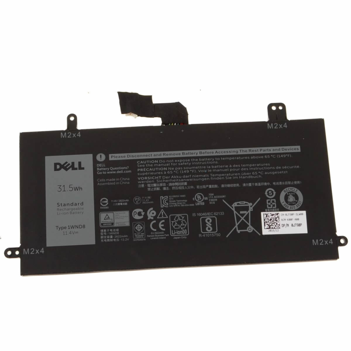 Dell 1WND8 11.4V 2622mAh Original Laptop Battery for Dell Latitude 5285