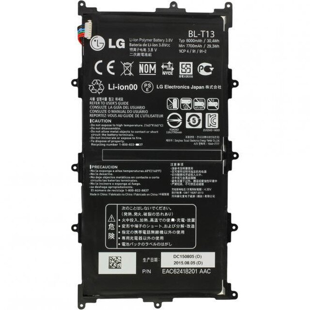 Lg BL-T13 3.8V 8000mAh Original Laptop Battery for Lg LG G Pad 10.1 V700