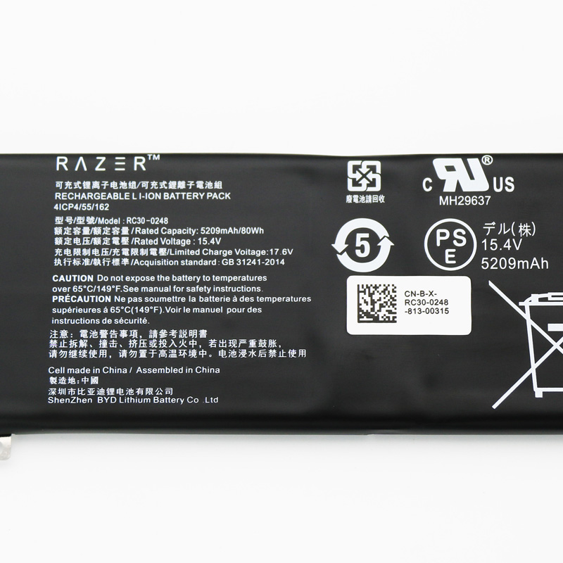 Razer RC30-0248 4ICP4/55/162 15.4V 5209mAh Original Laptop Battery for Blade 15