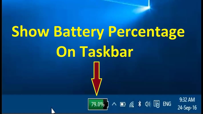 Show Battery Percentage On Taskbar